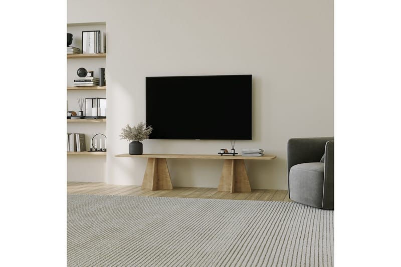 Munne TV-benk 180 cm - Eik - Møbler - TV- & Mediamøbler - TV benk & mediabenk
