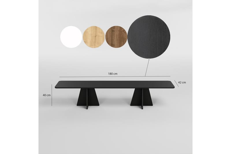 Munne TV-benk 180 cm - Svart - Møbler - TV- & Mediamøbler - TV benk & mediabenk