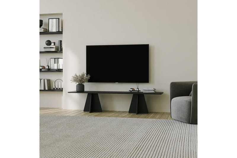 Munne TV-benk 180 cm - Svart - Møbler - TV- & Mediamøbler - TV benk & mediabenk
