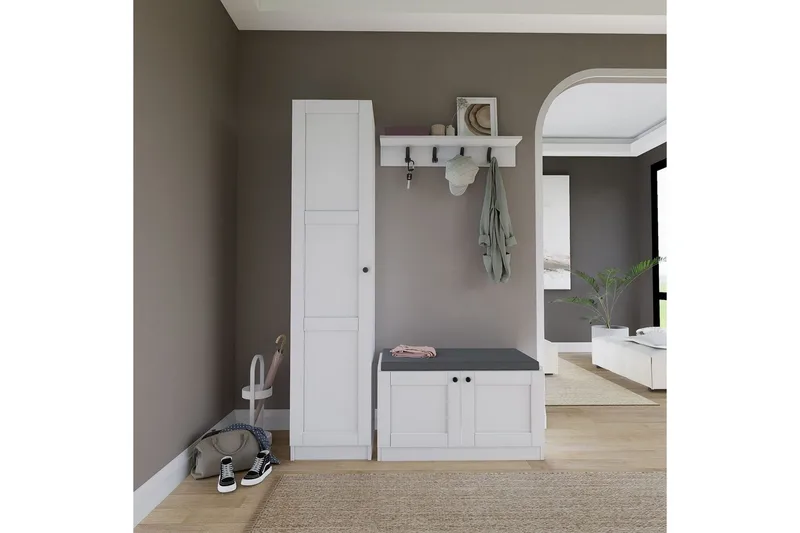 Nagouri TV-møbelsett 130x35 cm - Hvit - Møbler - TV- & Mediamøbler - TV-møbelsett