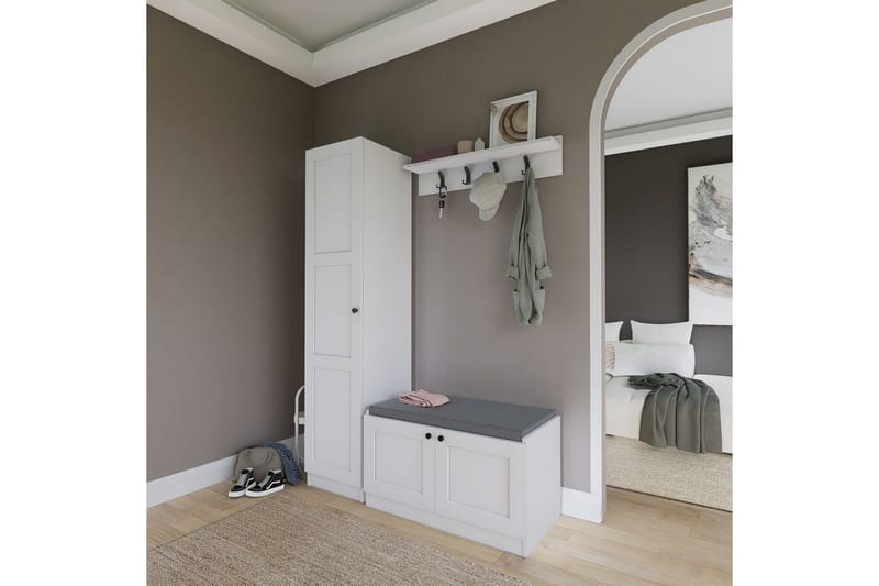 Nagouri TV-møbelsett 130x35 cm - Hvit - Møbler - TV- & Mediamøbler - TV-møbelsett