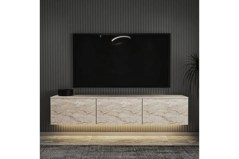 Neon TV-benk 160 cm Beige - Beige - Møbler - TV- & Mediamøbler - TV benk & mediabenk