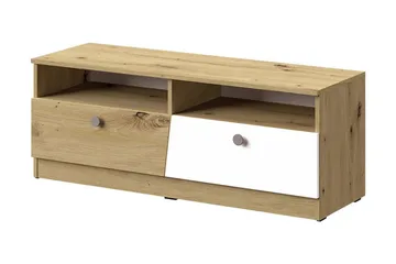 Nero Tv-benk 120 cm - Natur/Hvit/Grå - Møbler - TV- & Mediamøbler - TV benk & mediabenk