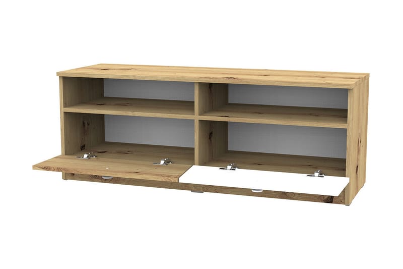 Nero Tv-benk 120 cm - Natur/Hvit/Grå - Møbler - TV- & Mediamøbler - TV benk & mediabenk