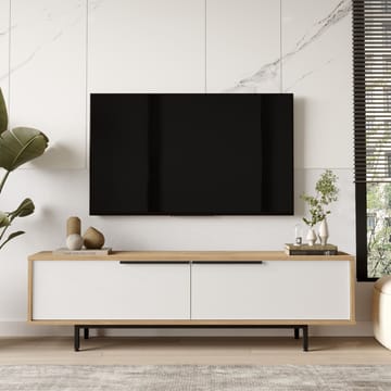 Nilena TV-benk 160x45,1x35,5 cm - eik, hvit - Møbler - TV- & Mediamøbler - TV benk & mediabenk