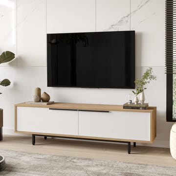 Nilena TV-benk 160x45,1x35,5 cm - eik, hvit - Møbler - TV- & Mediamøbler - TV benk & mediabenk