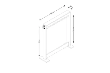 Olyric TV-hylle 124 cm - Hvit - Oppbevaring - Kles oppbevaring - Kleshengere & knaggrekker - Klestativ