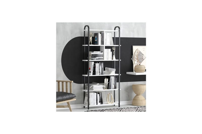 Orvric Bokhylle 78 cm - Sort/Hvit - Oppbevaring - Hylle - Bokhylle