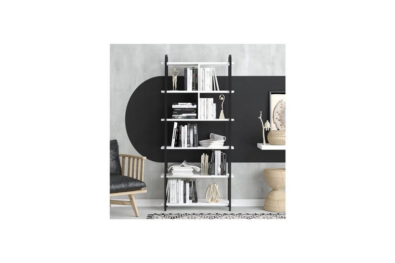 Orvric Bokhylle 78 cm - Sort/Hvit - Oppbevaring - Hylle - Bokhylle