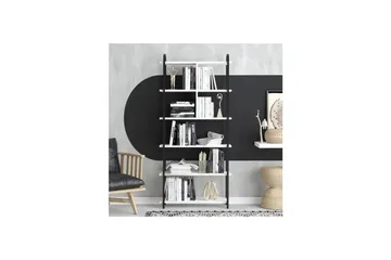 Orvric Bokhylle 78 cm - Sort/Hvit - Oppbevaring - Hylle - Bokhylle