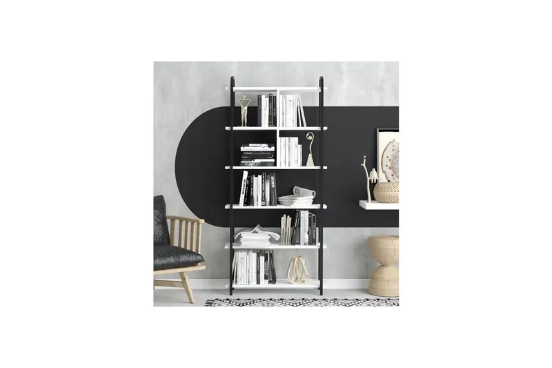 Orvric Bokhylle 78 cm - Sort/Hvit - Oppbevaring - Hylle - Bokhylle