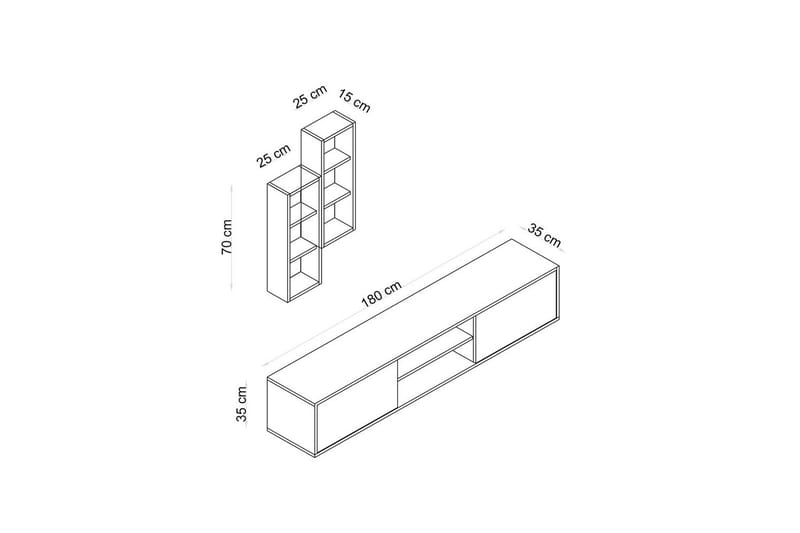 Palgrave TV-skap 180 cm - Eik - Møbler - TV- & Mediamøbler - TV-skap