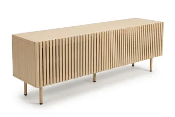 Peyra Ribbet TV-benk 160 cm - Natur - Møbler - TV- & Mediamøbler - TV benk & mediabenk