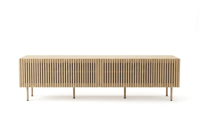 Peyra Ribbet TV-benk 200 cm, Natur