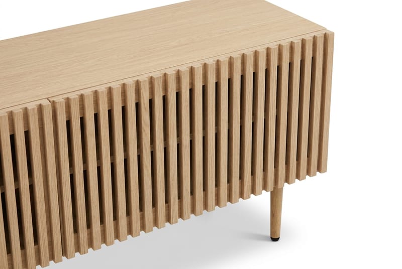 Peyra Ribbet TV-benk 200 cm - Natur - Møbler - TV- & Mediamøbler - TV benk & mediabenk