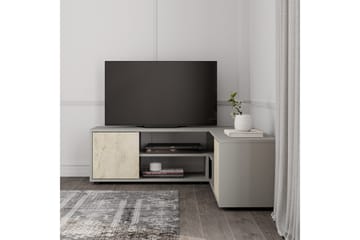 Pienk TV-benk 125 cm - Grå/Travertin - Møbler - TV- & Mediamøbler - TV benk & mediabenk