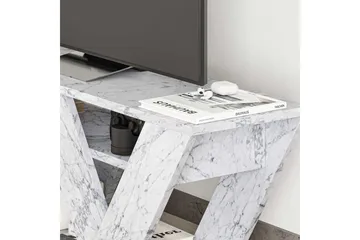 Pipralla TV-benk 110 cm - Hvit Marmor - Møbler - TV- & Mediamøbler - TV benk & mediabenk