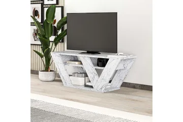 Pipralla TV-benk 110 cm - Hvit Marmor - Møbler - TV- & Mediamøbler - TV benk & mediabenk