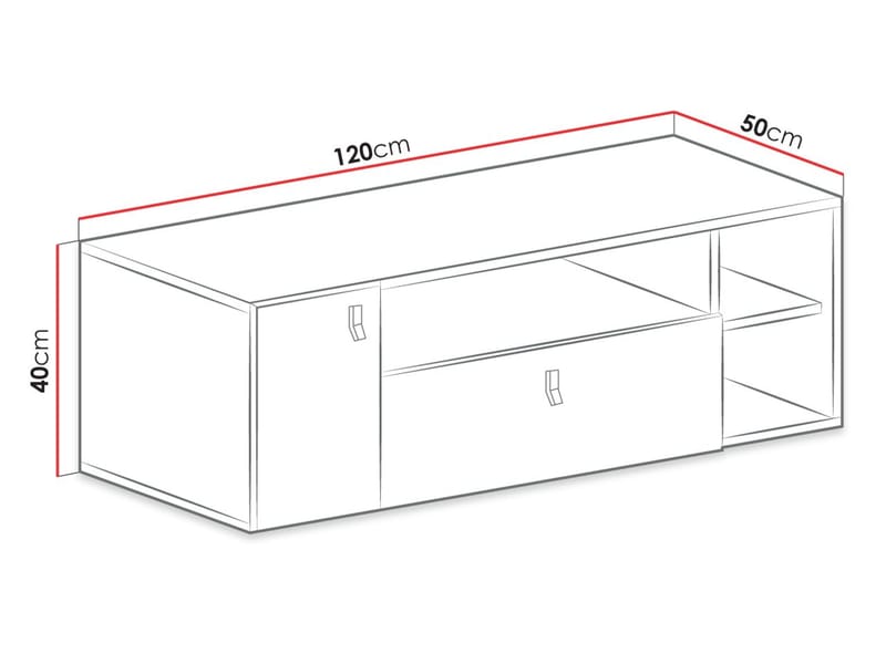 Planeta TV-benk 120 cm - Møbler - TV- & Mediamøbler - TV benk & mediabenk