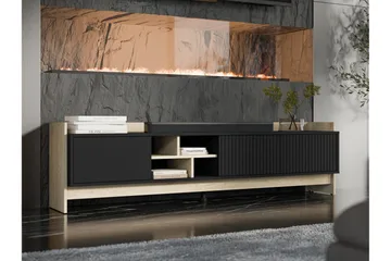 Polina TV-benk 190 cm - Brun / Svart - Møbler - TV- & Mediamøbler - TV benk & mediabenk