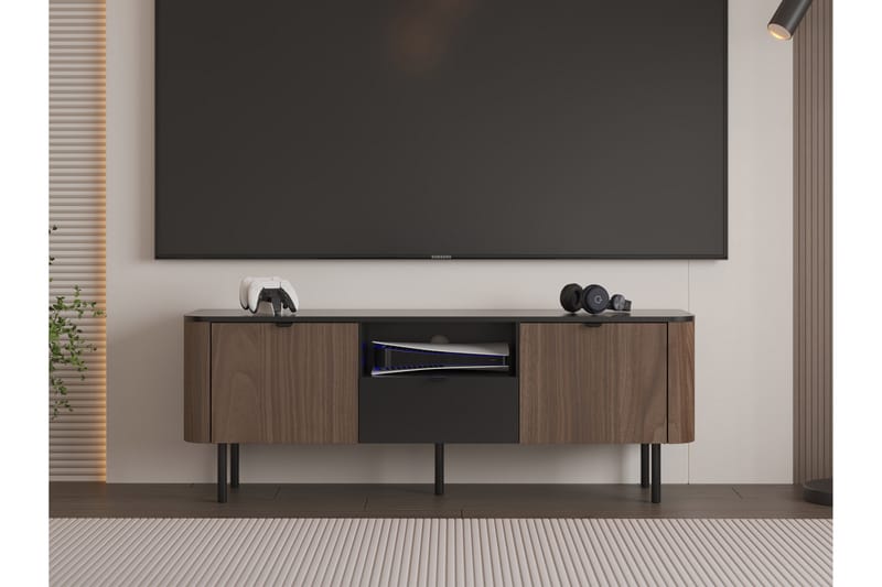 Pollena Tv-Benk 151x39 cm - Brun - Møbler - TV- & Mediamøbler - TV benk & mediabenk