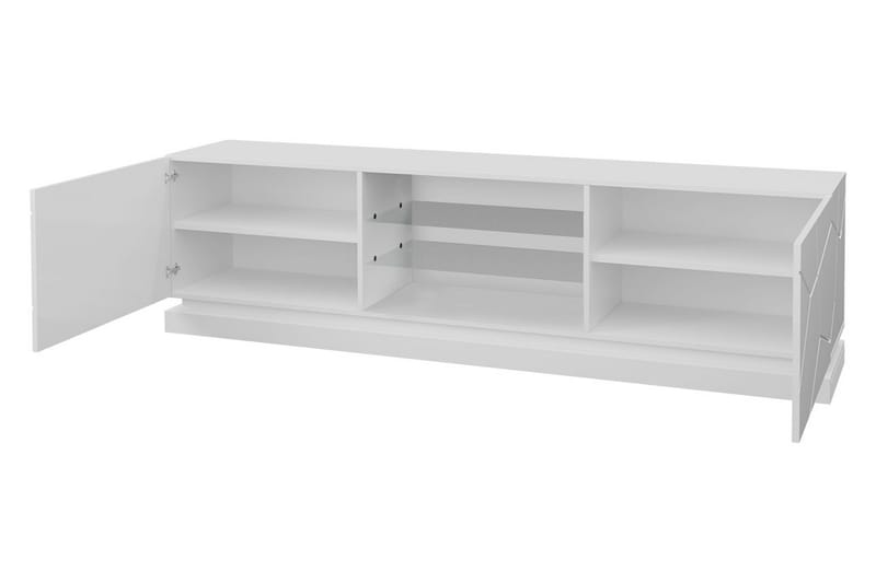 Qiu TV-benk 200 cm - Hvit - Møbler - TV- & Mediamøbler - TV benk & mediabenk