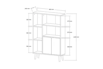 Quorana Bokhylle 25 cm - Eik - Oppbevaring - Hylle - Bokhylle