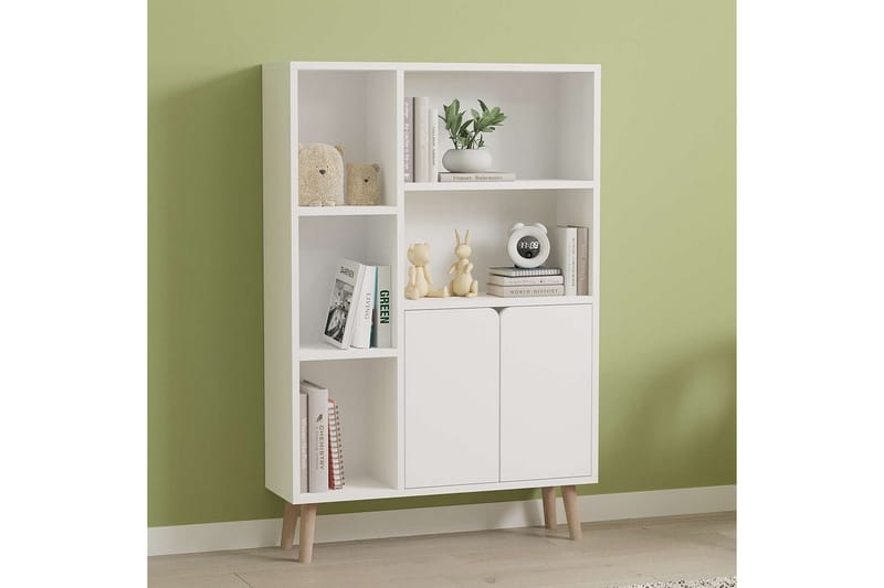 Quorana Bokhylle 25 cm - Hvit - Oppbevaring - Hylle - Bokhylle