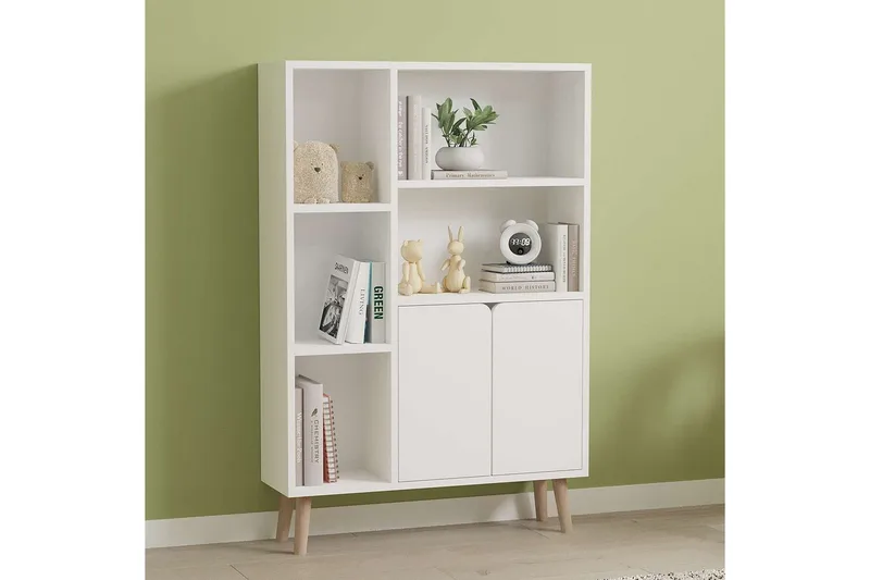 Quorana Bokhylle 25 cm - Hvit - Oppbevaring - Hylle - Bokhylle