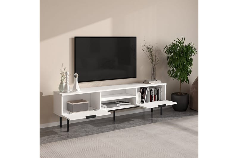 Ranjit TV-benk 180 cm - Hvit - Møbler - TV- & Mediamøbler - TV benk & mediabenk