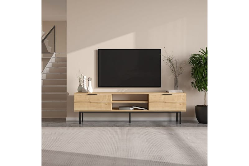 Ranjit TV-benk 180 cm - Natur - Møbler - TV- & Mediamøbler - TV benk & mediabenk