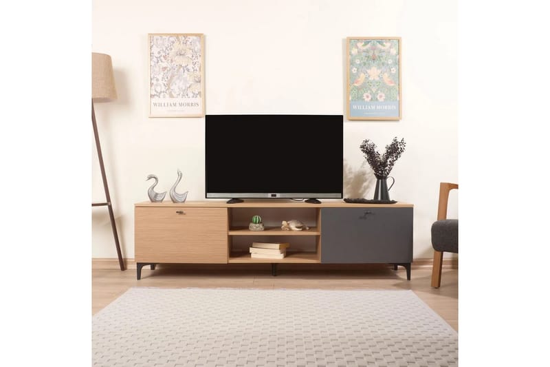 Ranko TV-benk 180 cm - Antrasitt - Møbler - TV- & Mediamøbler - TV benk & mediabenk