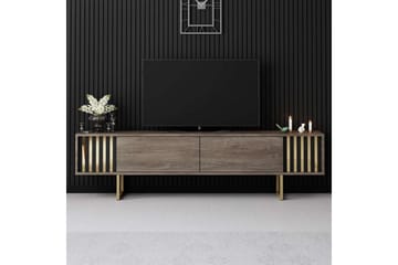 Rany TV-benk 180 cm - Rødfarget tre/Gull - Møbler - TV- & Mediamøbler - TV benk & mediabenk