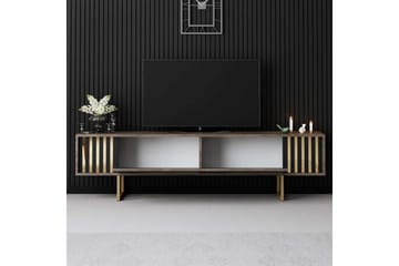 Rany TV-benk 180 cm - Rødfarget tre/Gull - Møbler - TV- & Mediamøbler - TV benk & mediabenk