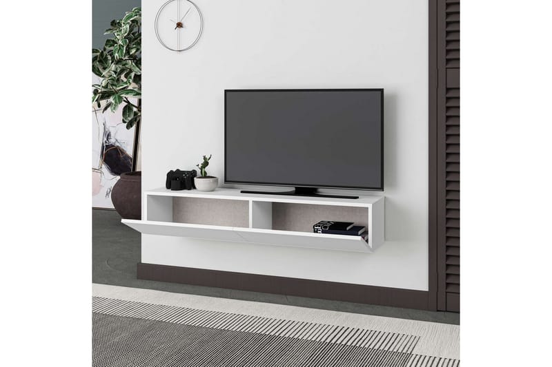 Rasab TV-benk 135 cm - Hvit - Møbler - TV- & Mediamøbler - TV benk & mediabenk