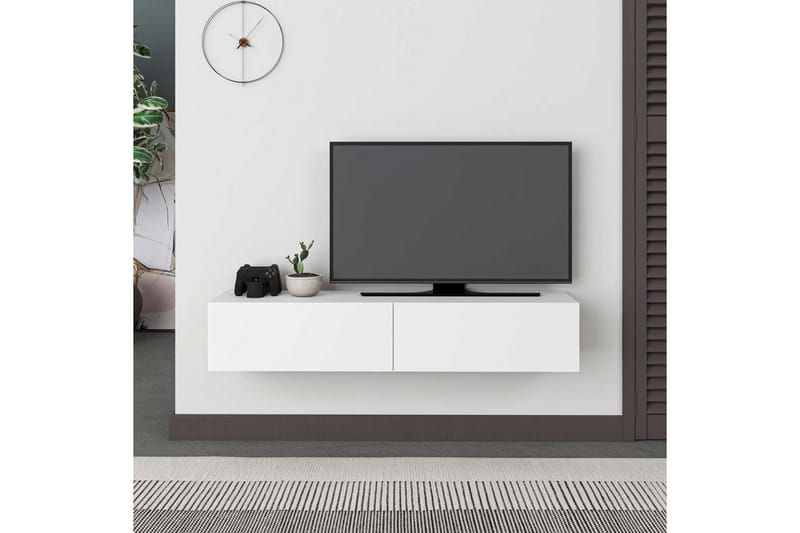 Rasab TV-benk 135 cm - Hvit - Møbler - TV- & Mediamøbler - TV benk & mediabenk