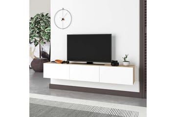 Rasab TV-benk 180 cm - Brun/Hvit - Møbler - TV- & Mediamøbler - TV benk & mediabenk