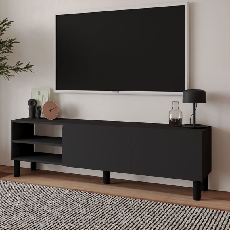 Relento TV-benk 150 cm - antrasitt - Møbler - TV- & Mediamøbler - TV benk & mediabenk