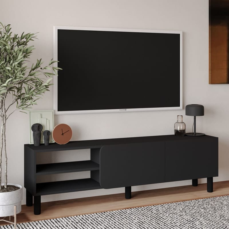 Relento TV-benk 150 cm - antrasitt - Møbler - TV- & Mediamøbler - TV benk & mediabenk