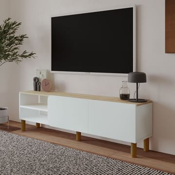 Relento TV-benk 150 cm - hvit, Sapphire-eik - Møbler - TV- & Mediamøbler - TV benk & mediabenk