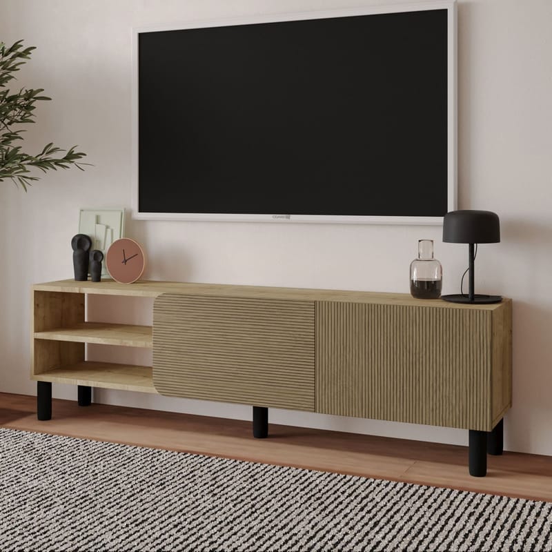 Relento TV-benk 150 cm - varm eik, sapphire eik - Møbler - TV- & Mediamøbler - TV benk & mediabenk