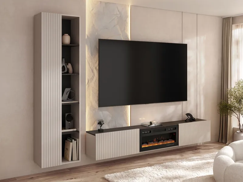 Relor Møbelsett til stuen - beige - Møbler - TV- & Mediamøbler - TV-møbelsett