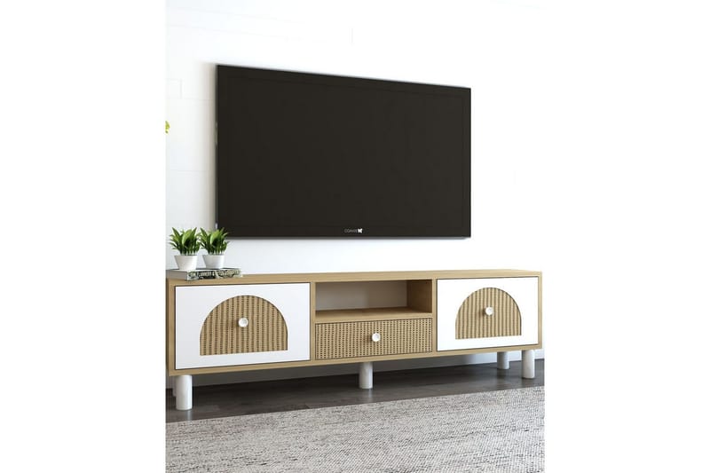 Rion TV-benk 140 cm - Beige - Møbler - TV- & Mediamøbler - TV benk & mediabenk