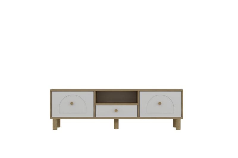Rion TV-benk 140 cm - Hvit - Møbler - TV- & Mediamøbler - TV benk & mediabenk