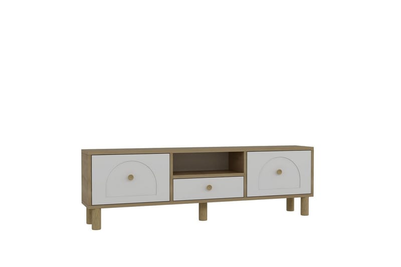 Rion TV-benk 140 cm - Hvit - Møbler - TV- & Mediamøbler - TV benk & mediabenk