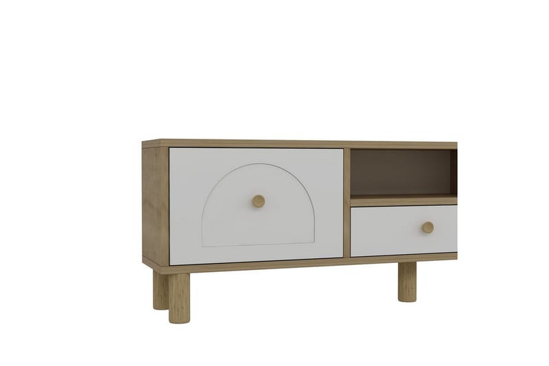 Rion TV-benk 140 cm - Hvit - Møbler - TV- & Mediamøbler - TV benk & mediabenk