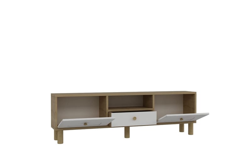 Rion TV-benk 140 cm - Hvit - Møbler - TV- & Mediamøbler - TV benk & mediabenk