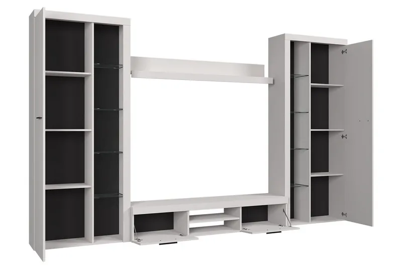 Rumba TV-møbelsett 300x34x190 cm - Beige / Brun - Møbler - TV- & Mediamøbler - TV-møbelsett