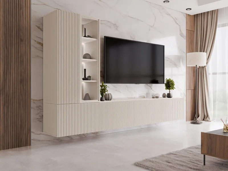 Rylar TV-veggmøbel - beige - Møbler - TV- & Mediamøbler - TV-møbelsett