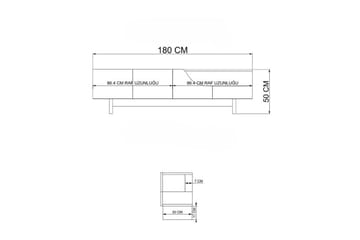 Safiya TV-benk 180 cm - Beige - Møbler - TV- & Mediamøbler - TV benk & mediabenk